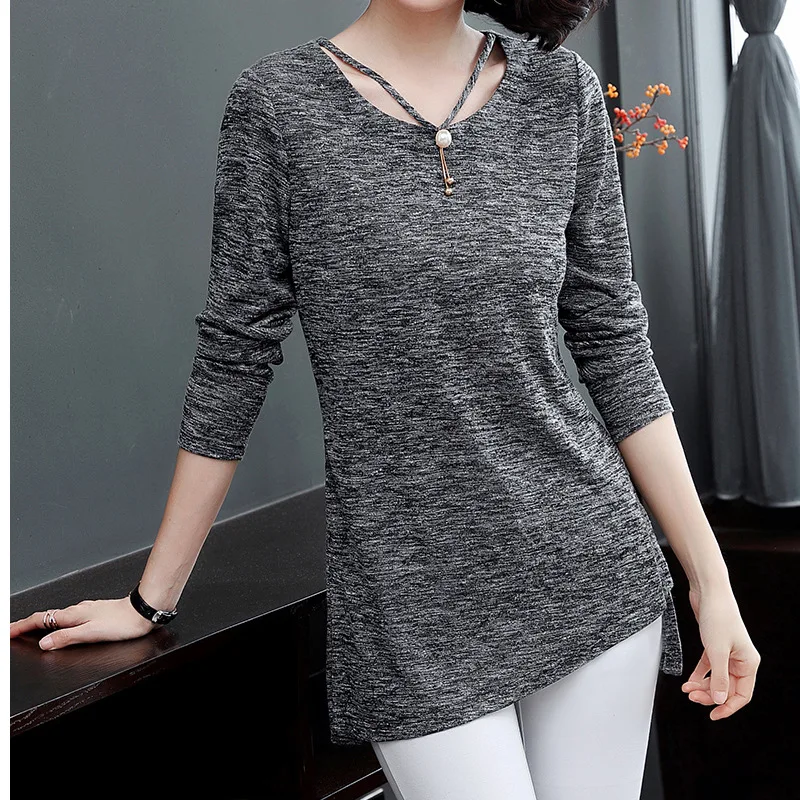 

Fashion Knitted Bottoming Blouses New Loose Knitted Shirt Women's Sweater Autumn Long Sleeve Tops Feminine