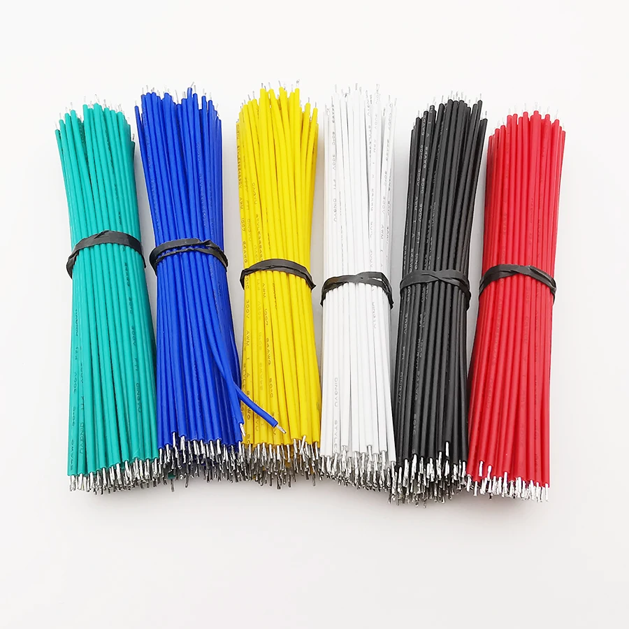 100Pcs 24AWG Breadboard Jumper Cable Wire Tin-Plated PCB Solder Flexible Two Ends PVC Electronic 5-20CM for Arduino - купить по