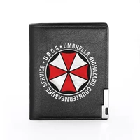 men wallet leather umbrella corporation printing billfold slim credit cardid holders inserts money bag male pocket short purses