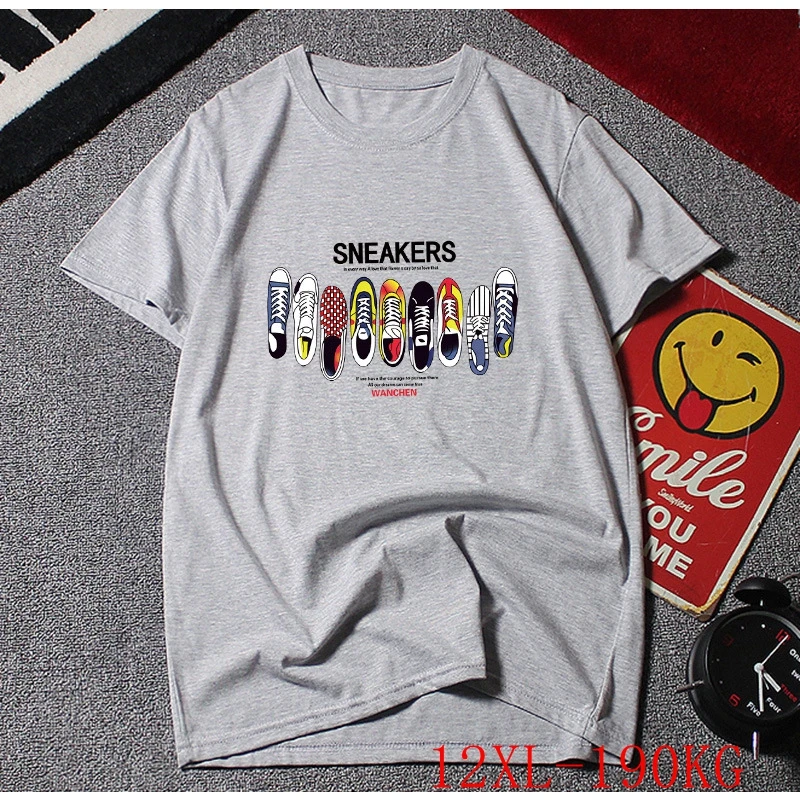 Футболка мужская с принтом хлопок круглый вырез короткий рукав повседневная