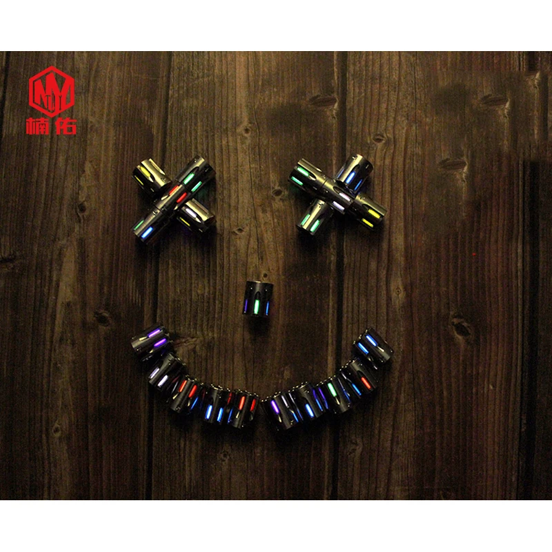 1 шт. титановый сплав мини револьвер журнал EDC бусы на веревочке шнурки подвески