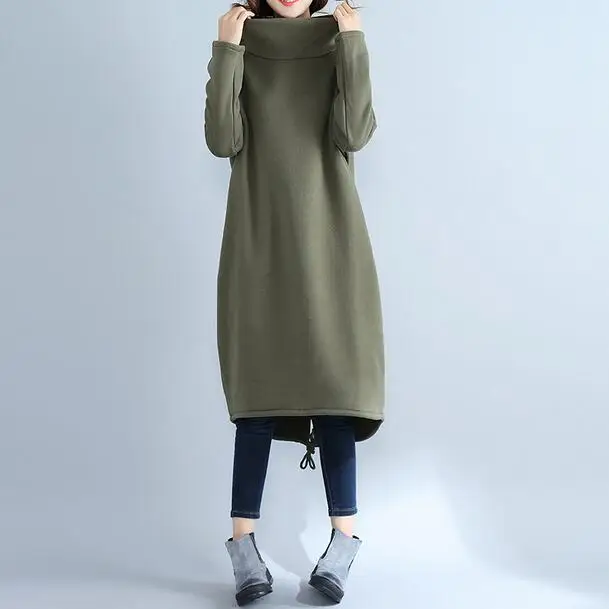 Футболка с водолазкой женское платье 2019 осенние длинные пуловеры кофты