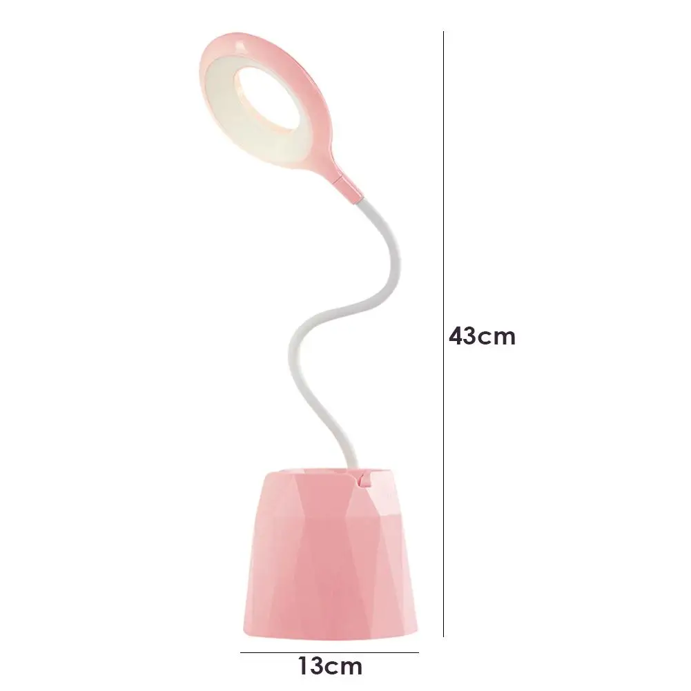 

Rechargeable Foldable Light Creative Eye Protection Multifunction Pens Holder LED Table Touch Reading Ring Desk Lamp