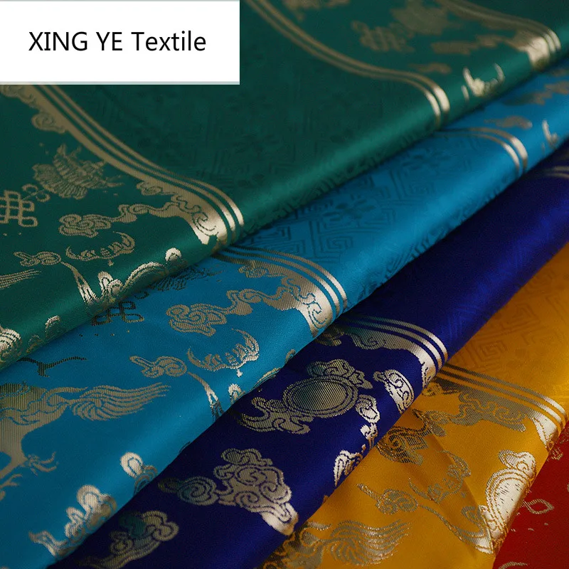 Тканый Жаккардовый жаккардовый материал Hanfu с золотистой нитью для лошадиного