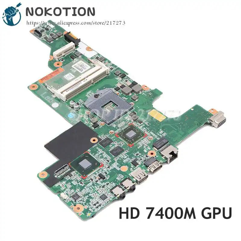 

NOKOTION 646673-001 646672-001 для HP CQ43 431 631 материнская плата для ноутбука HM65 DDR3 HD 7400M видеокарта