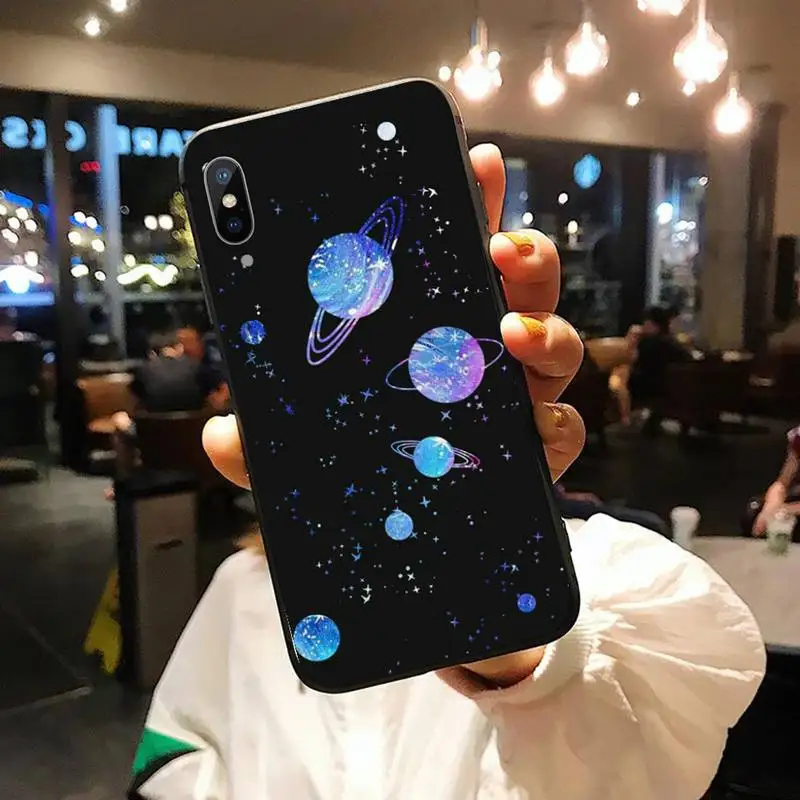 

space Travel plane starry sky Phone Case for iPhone 11 12 mini pro XS MAX 8 7 6 6S Plus X 5S SE 2020 XR luxury coque funda shell