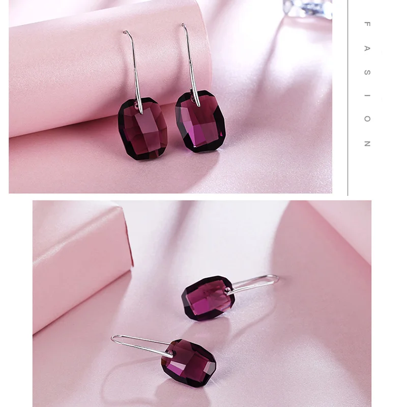 Женские серьги модные квадратные винтажные с кристаллами для рождественских