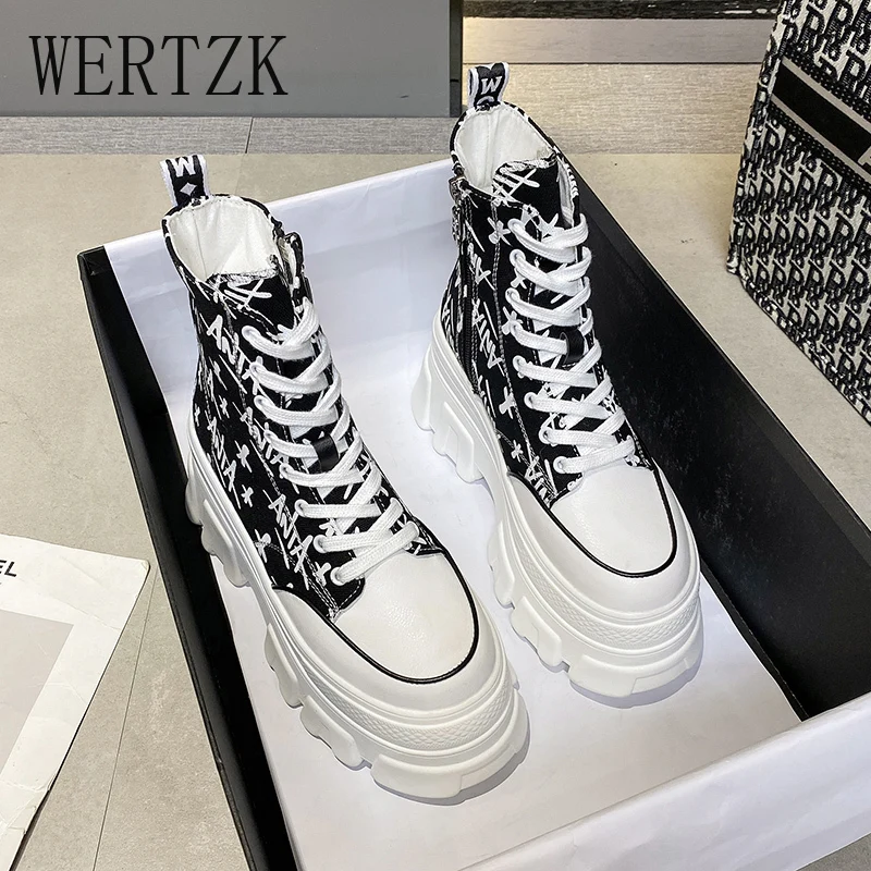 Кроссовки женские высокие на платформе дышащие холщовые кеды модная обувь для