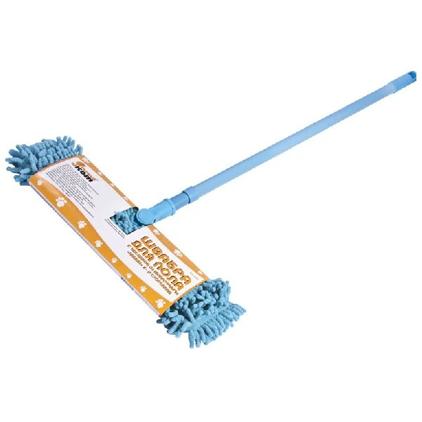 Швабра для пола Рыжий кот с насадкой из микрофибры MopM8 Лапша 2-х сторонняя |