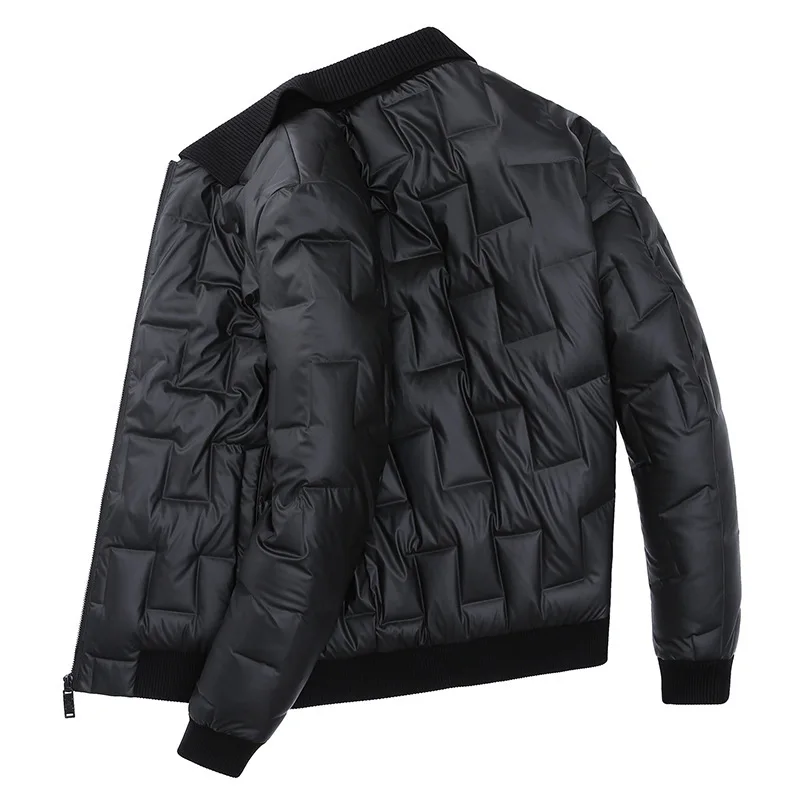 

2020 Winter men's down jacket short fashion youth Korean casual lightweight white duck down warm men's coat