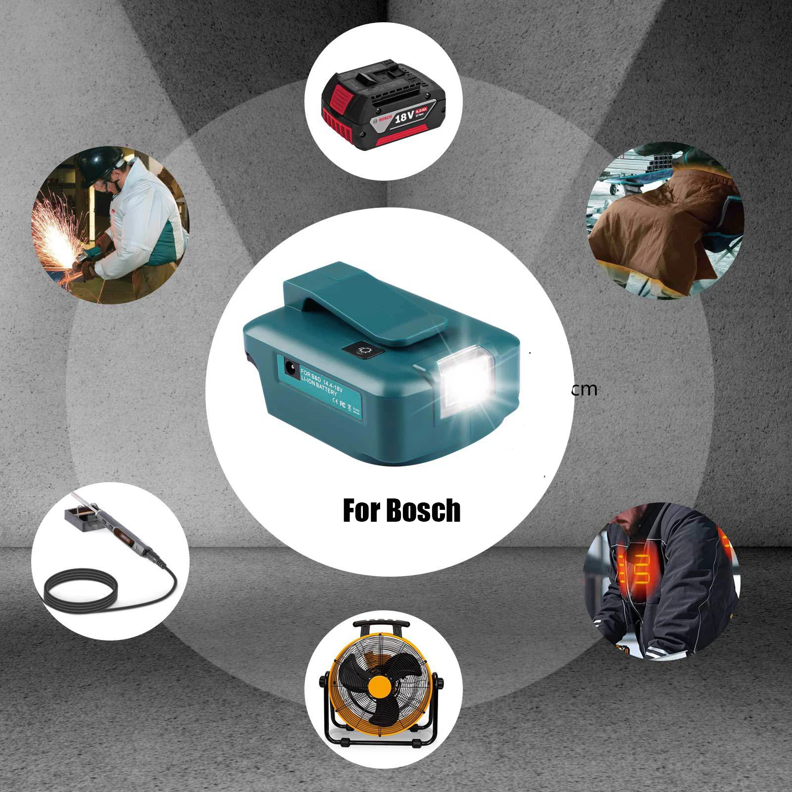 

Адаптер для литий-ионных аккумуляторов Bosch, 14,4 В, 18 в