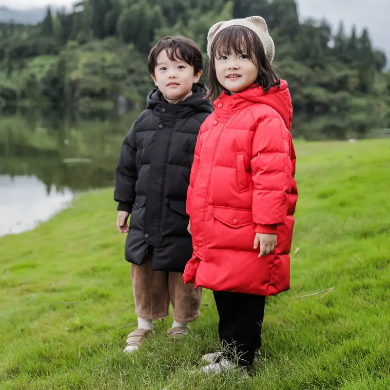 Милое хлопковое пальто для мальчиков детская верхняя одежда зимнее теплое с