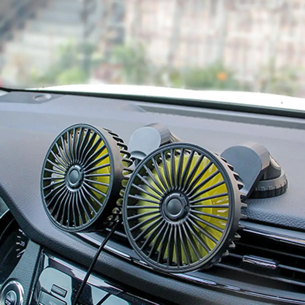 

12V/24V Mini Electric Car Fan Low Noise Summer Car Air Conditioner 360 Degree Rotating Cooling Fan Car Cooler Ventilador 12v