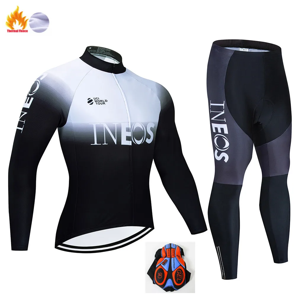 Winter Cycling Suit INEOS велосипедная команда Джерси 9D велосипедные штаны набор Майо Одежда для мужчин зимняя полярная термальная профессиональная велосипедная майка - Цвет: Winter Cycling Suit