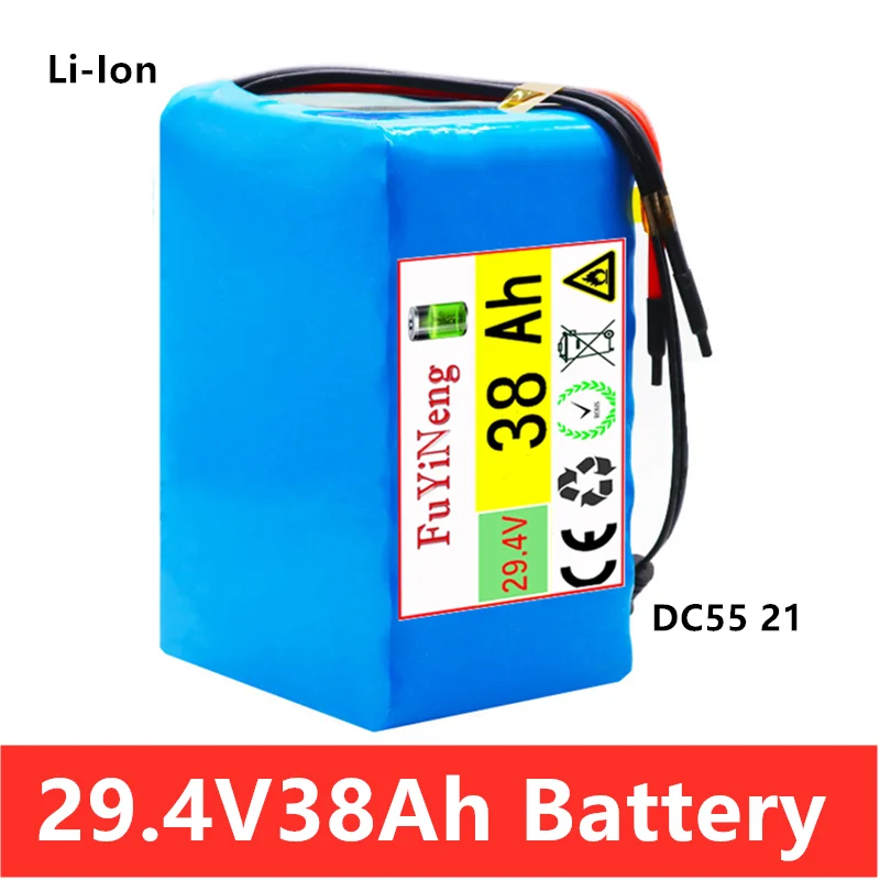 

7S5P 24V 38Ah with 25A BMS 29.4V Li-ion Battery Pack Electric Unicycles moped ebike Scooters light bicycle wheelchai