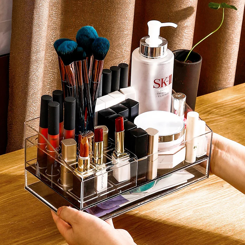 

Acrylic lipstick lipstick display shelf skin care products placed eyebrow pencil cosmetics display shelf