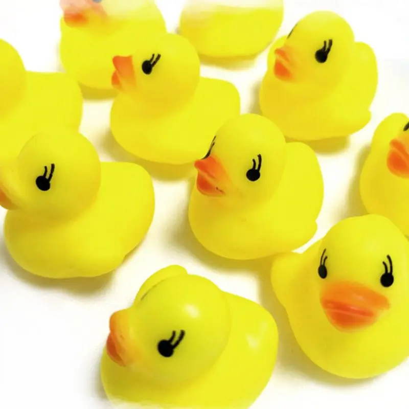 

50pcs Mini Yellow Rubber Ducks Baby Bath Shower Floating Toys Cute Ducky Toy