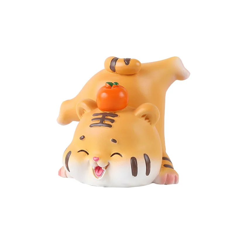 Милый маленький тигр с годом тигра маленькая статуэтка фигурка поделки орнамент