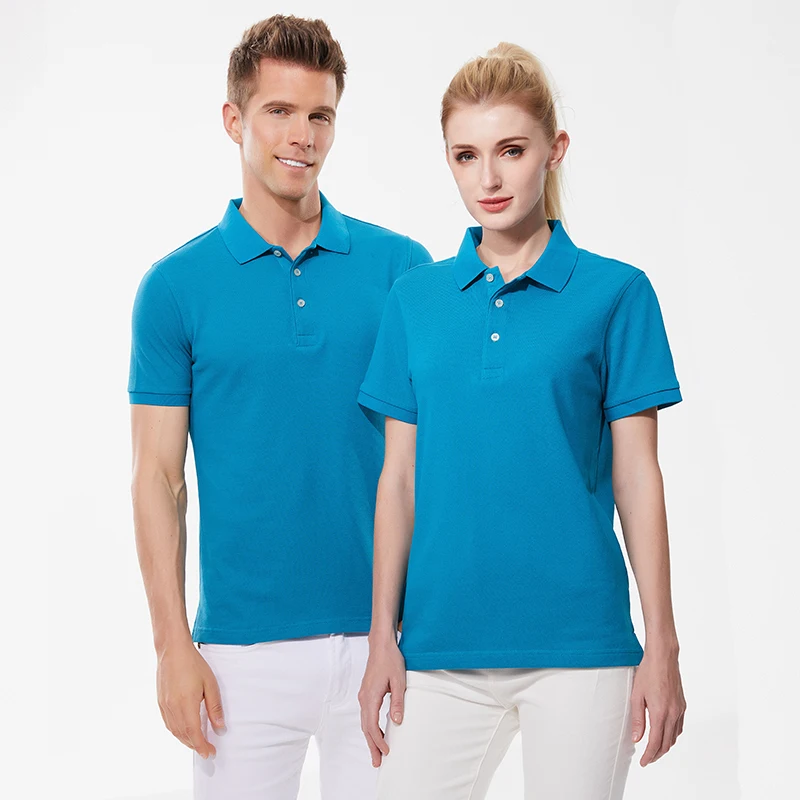 

200g40 cotton short sleeve polo shirt with Lapel