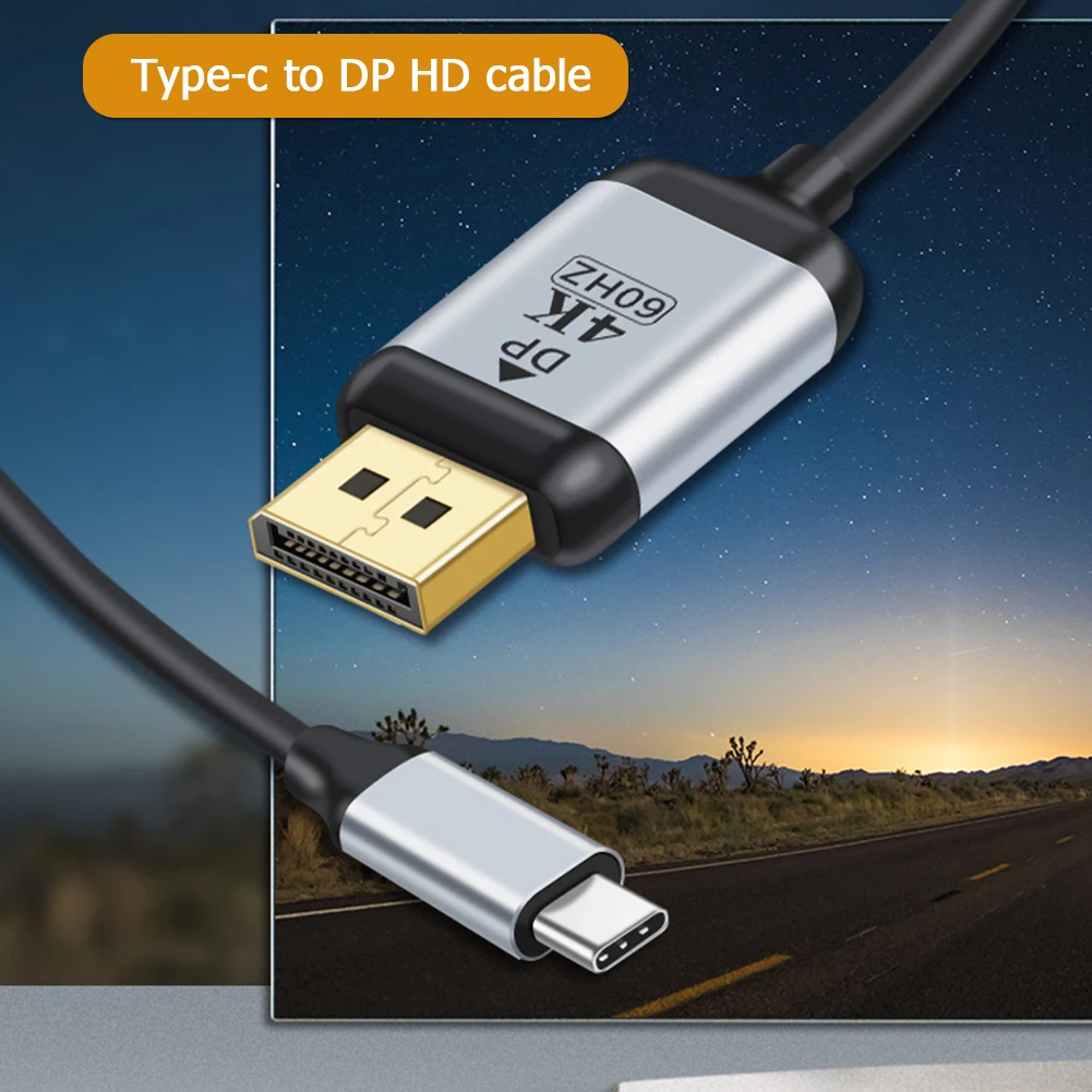 Аудиопреобразователь адаптер Выход 6 футов USB C к DP DisplayPort кабель 4K 60 Гц для MacBook Air Pro ноутбук телефон|Кабели