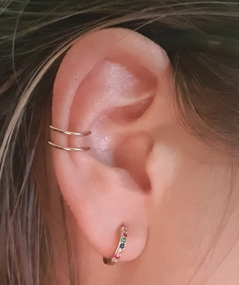 5 шт./компл. с украшением в форме Креста параллельно уха заколки для волос золотые