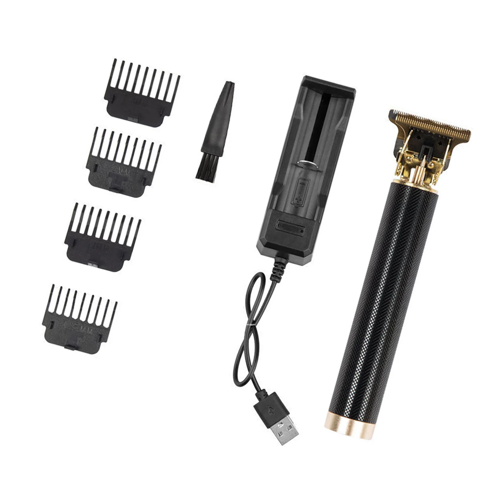 Машинка для стрижки волос Мужская из алюминиевого сплава с зарядкой от USB |