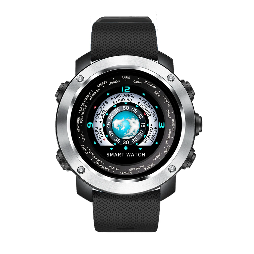 Metal Dial Black Bozlun 3D умные цифровые часы для мужчин, уличные спортивные часы, монитор сердечного ритма, шагомер, калории, фитнес, Bluetooth, умные часы W30 - Цвет: Metal Dial Black