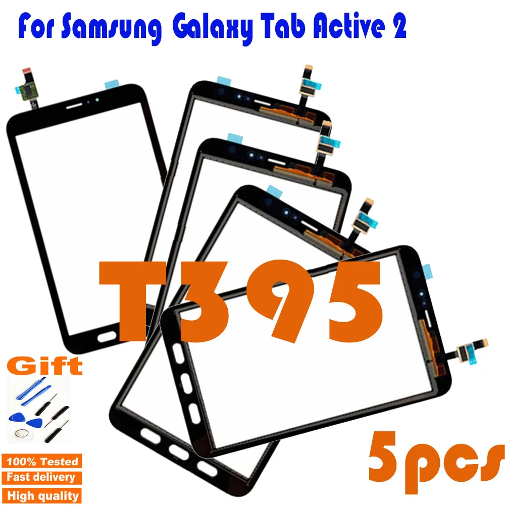 

5PCS Original 8.0" Touch For Samsung Galaxy Tab Active 2 T395 SM-T395 SM-T395C Touch Screen Outer Glass