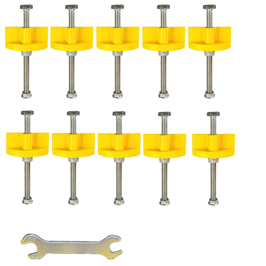

10pcs Manual Wall Tile Leveling Construction Tool Tile Locator Rapid Lifting Positioner Leveler Tool Height Adjustment Regulator