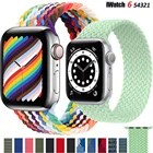 Ремешок нейлоновый Соло для Apple Watch Band 6 se 5 4 3 44 мм 40 мм 38 мм 42 мм, эластичный спортивный браслет для IWatch Series 6 5 4 3 2 1