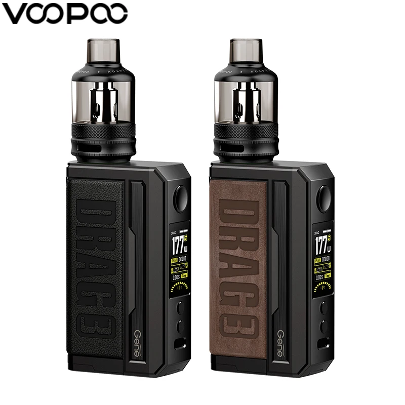 

Original VOOPOO Drag 3 TC Kit 177W with 5.5ml TPP Tank Dual 18650 Electronic Cigarette Vaporizer 510 Thread Box Mod Vape Kit