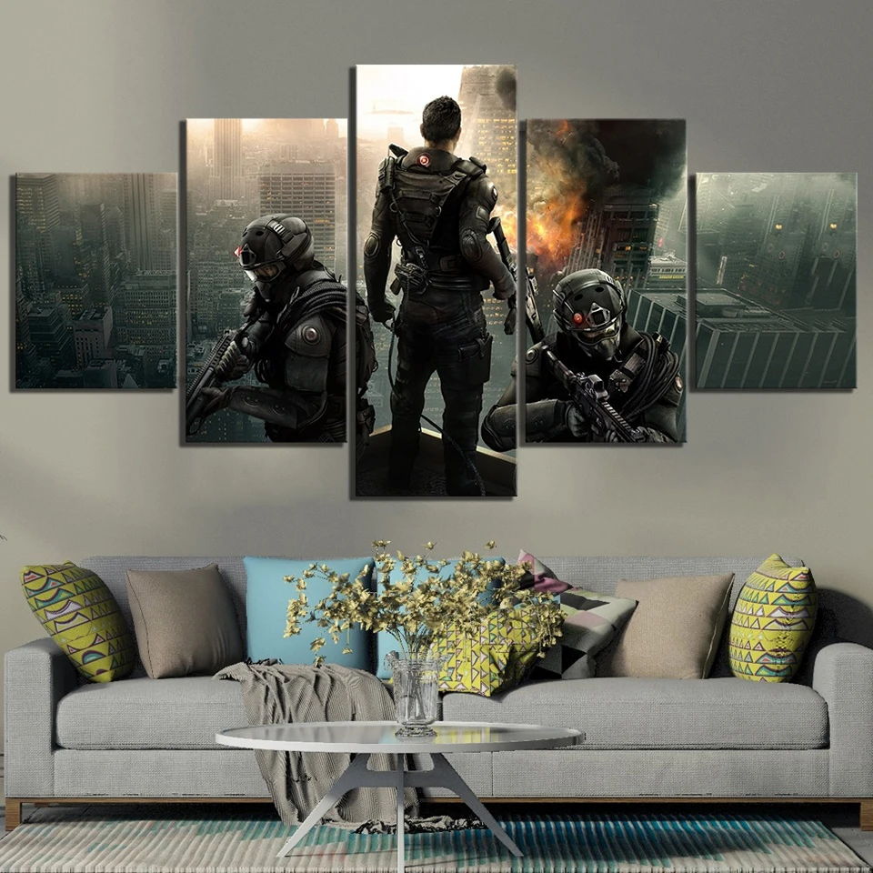 Том ксанси Радуга шесть осады видео игры плакат Настенная Наклейка 6 осада солдат