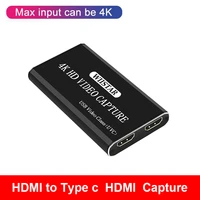 usb2 0 video capture 1080p 4k hdmi to usb type c hdmi game video capture card live streaming broadcast with mic for xbox ps4