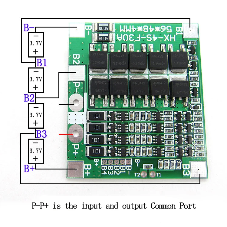 BMS балансирующая плата для защиты литий ионных аккумуляторов 18650 30A 14 4 В LiFePO4 схема