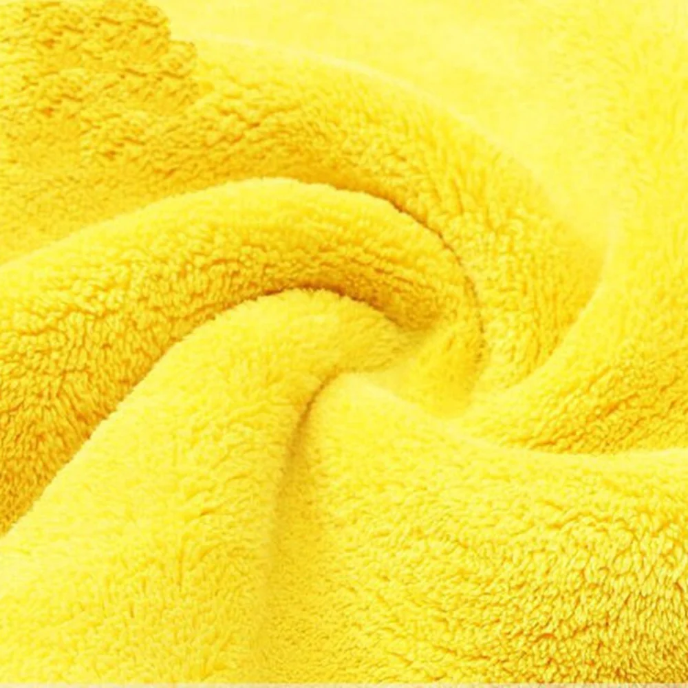 

2pcs Multipurpose Double-sided Cleaning Cloth Thickened Coral Fleece Wipe Towel with Hanging Loop 40x30cm(Random Color)