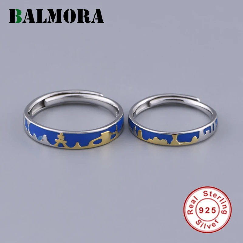 BALMORA оригинальные 100% настоящие кольца для мужчин и женщин из чистого серебра 925