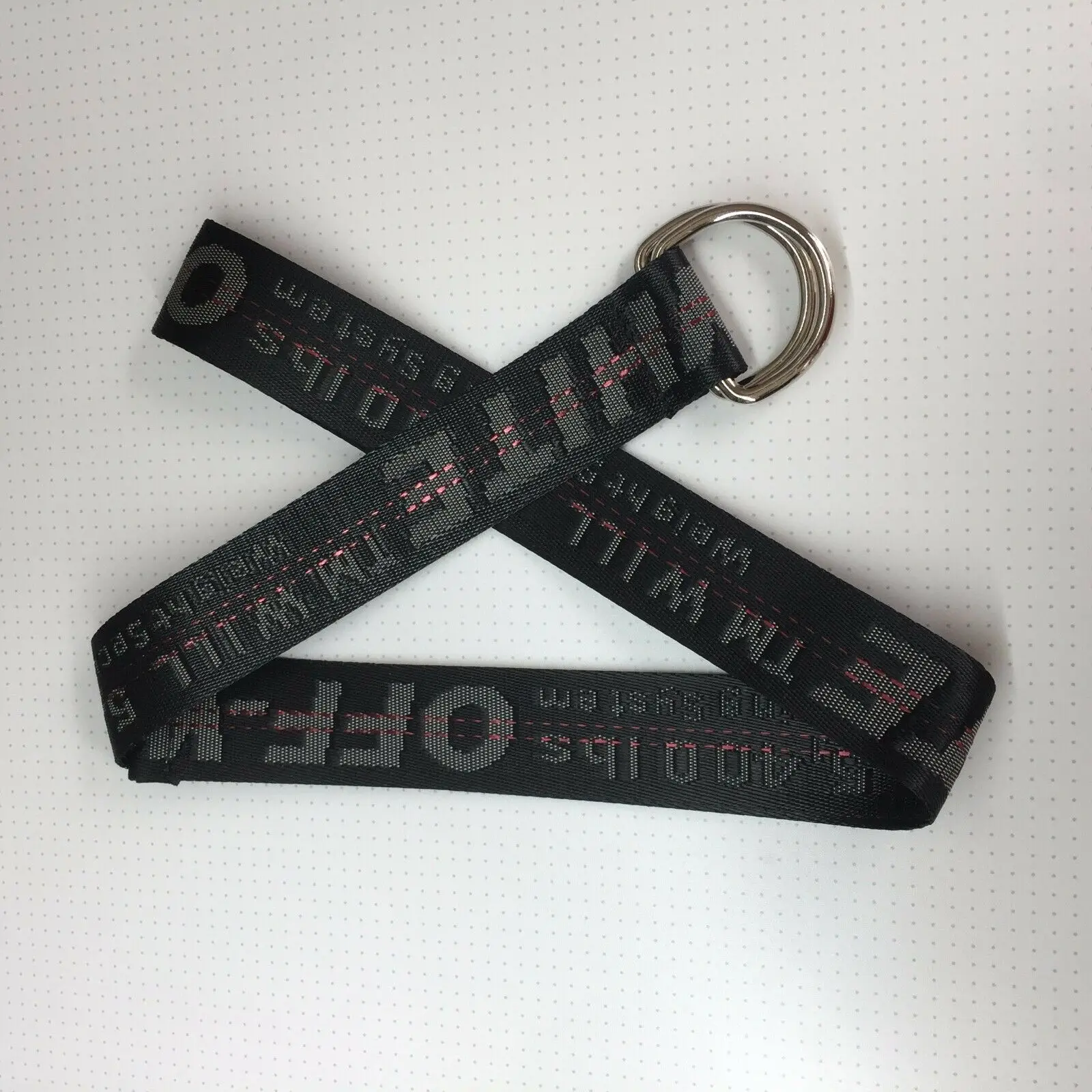 Off-White-Yellow-Belt-Gosha-Rubchinskiy-Length-Size-S-2XL-for-100cm-200cm эскиз 1 бело-желтый-пояс-Гоша-Рубчинский - Цвет: Черный
