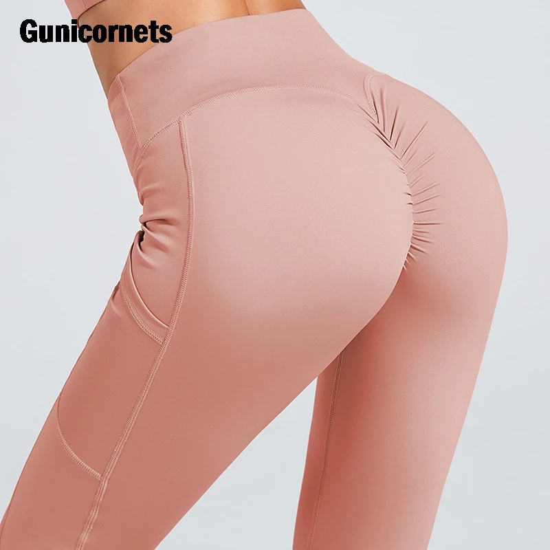 

2020 Slim fit gym jogging Hip Soft Naked-Feel Athletic Fitness Leggings Women Stretchy High Waist Gym Sport Tights Yoga Pants