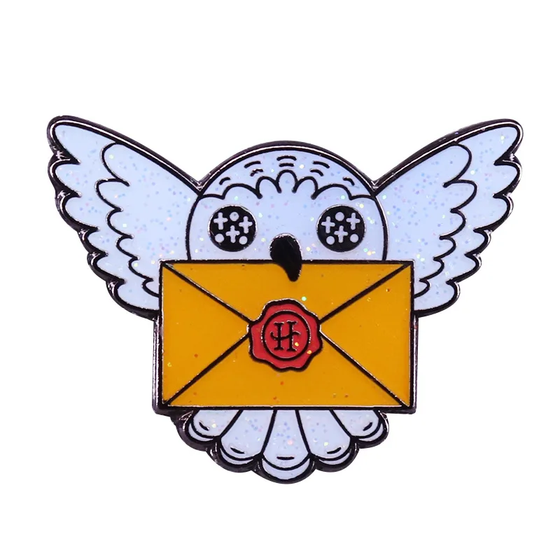 

HOSENG Classic Movie Harry Cartoon Mental Brooch Yellow Color Men Women Shirt Collar Enamel Jewelry Pins Birthday Gift HS_843