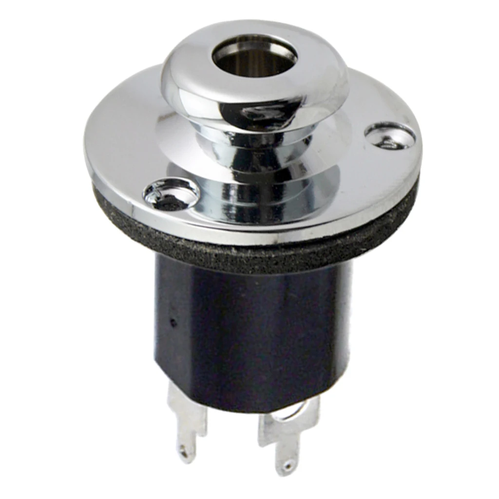 

Tooyful 1/4' Guitar Bass Equalizer Jack EQ Preamp End Pin Output Input Socket Silver & Gold