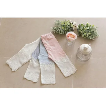 Летние 2019 леггинсы для девочек модные кружевные повседневные обтягивающие штаны