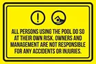 Винтажный металлический знак в стиле ретро, 12 дюймов x 8 дюймов, все используют бассейн, делают это на свой страх и риск, спа-опасность, частная собственность, металл для