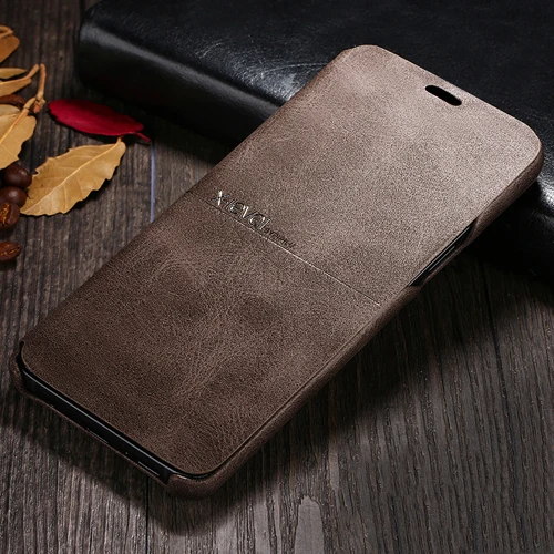 brown phone case Для samsung Galaxy S9 S9+ Note 9 чехол для телефона X-Level ретро кожаный флип-чехол с подставкой для Galaxy S8+ Note 8 чехол Funda - Цвет: brown phone case