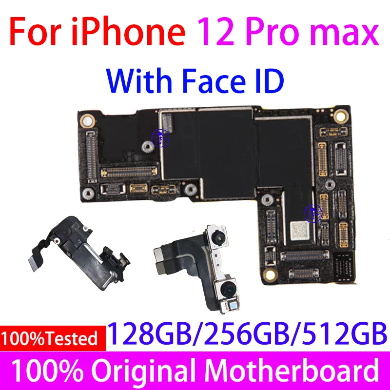 Оригинальная материнская плата для iPhone 12/12 Pro/12 Pro Max с/без Face ID разблокированная