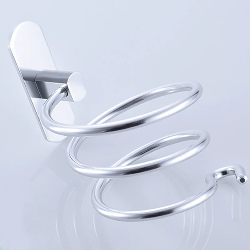 Настенный держатель для фена самораскладывающаяся алюминиевая полка ванной -