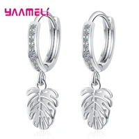 925 sterling silver women female earrings shining rhinestone austrian crystal drop dangle pendientes jewelry korea new fashion