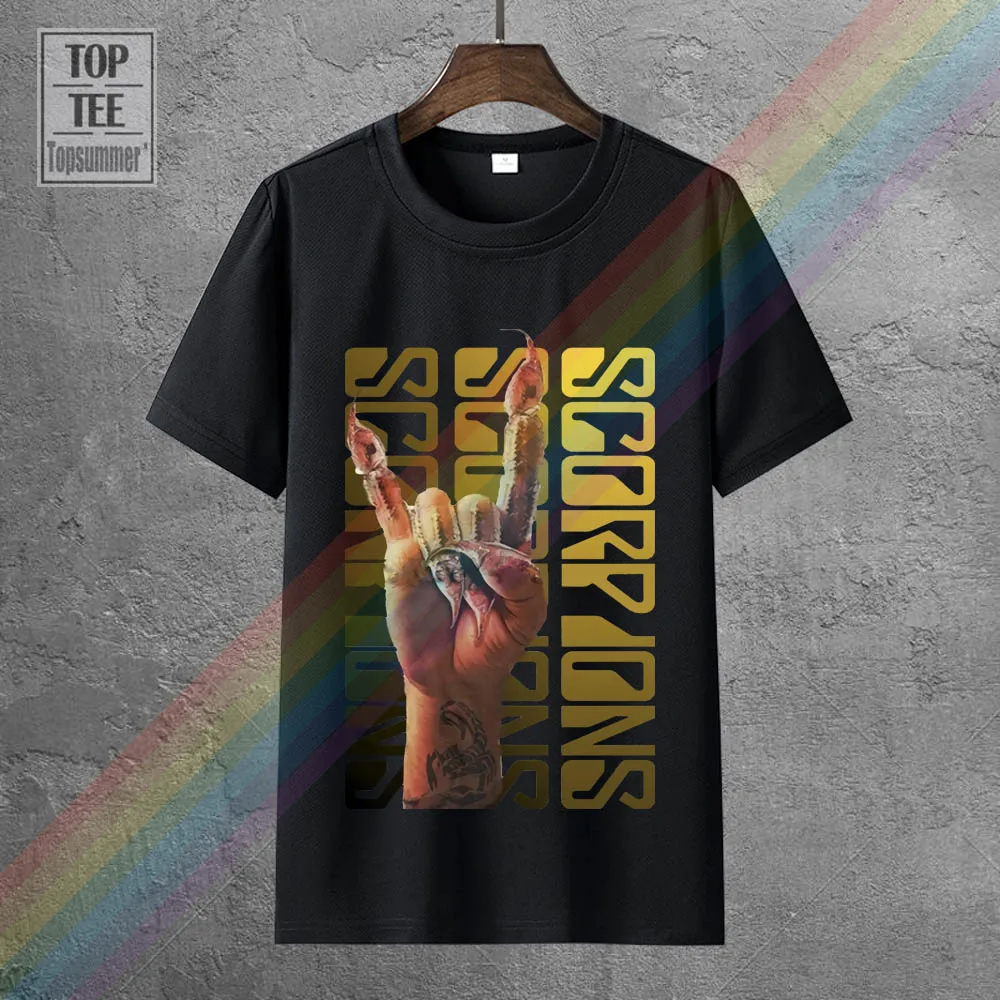 German Heavy Rock Band Scorpions Sting In The Tail T Shirt For Men Short Sleeve Cotton Plus Size Custom Tee