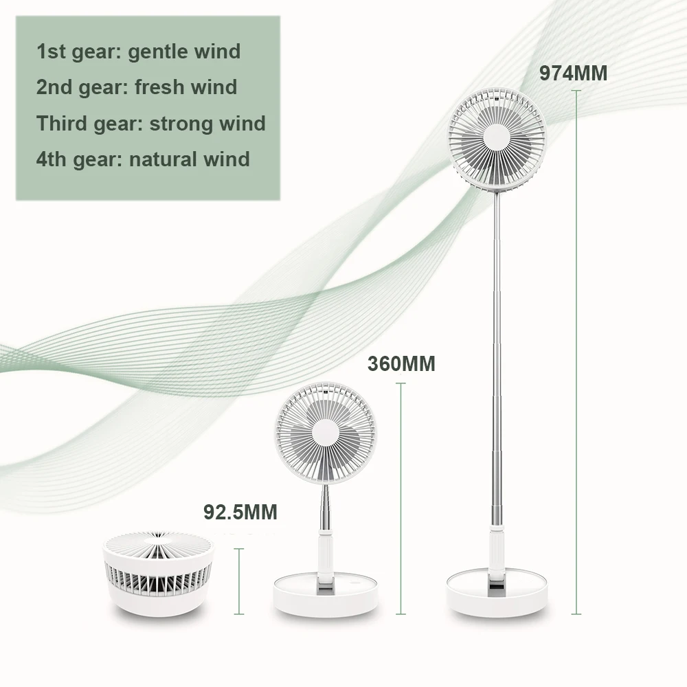 Летний кулер портативный вентилятор ручной USB перезаряжаемый Мини Складной для