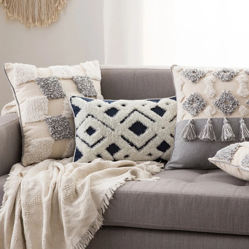 

Наволочка для дивана в скандинавском стиле, наволочка из хлопчатобумажной ткани с вышивкой, декоративная наволочка для гостиной 40807