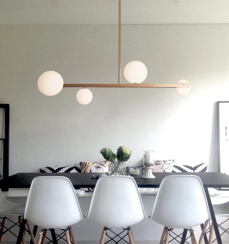 

Nordic post-modern minimalist dining hall light clothing store creative personality molecular glass coffee shop bar chandelier